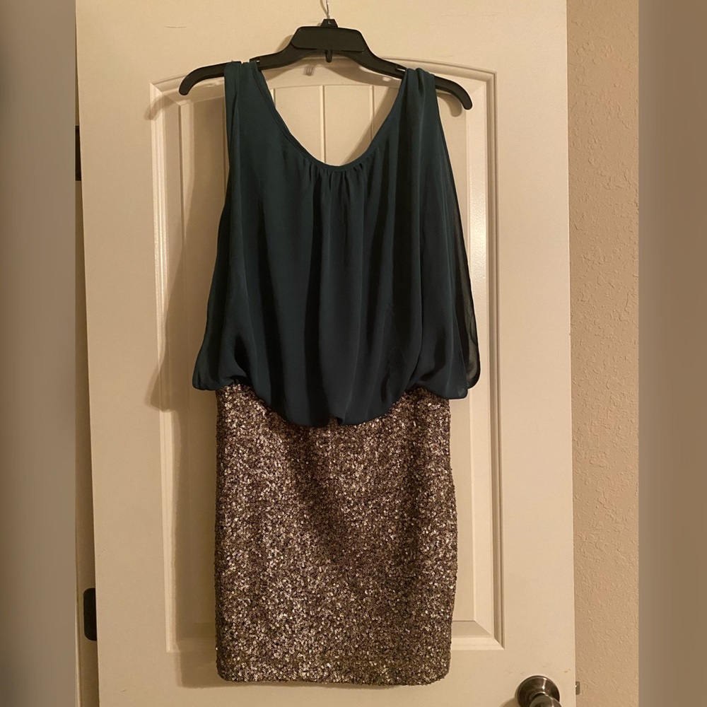 MM Couture Chiffon and Sequin Dress by Miss Me